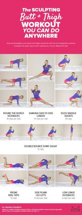 The Sculpting Butt + Thigh Workout You Can Do Anywhere