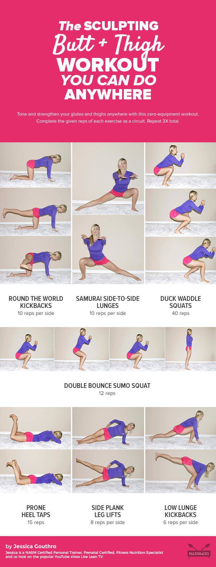 sculpting butt & thigh workout pin