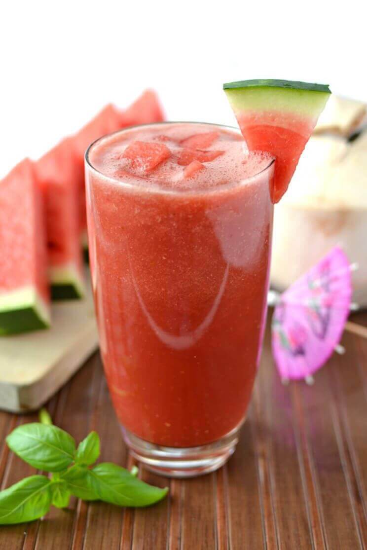 watermelon basil smoothie