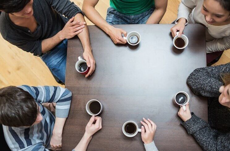 friends drinking coffee