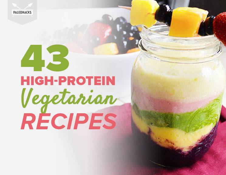 high-protein vegetarian recipes title card