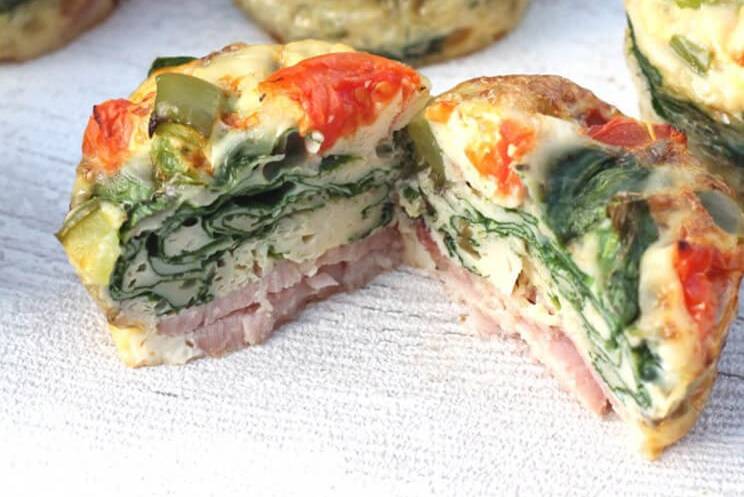 spinach bacon egg muffins
