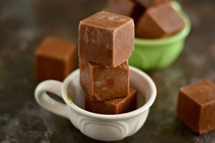 dark chocolate ice cubes