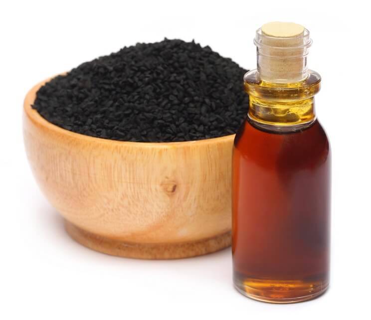 black seeds and oil