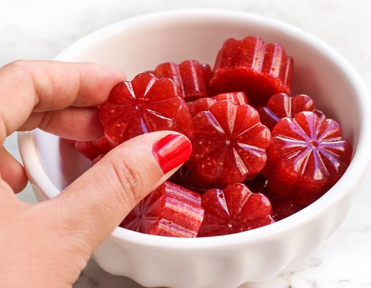 Homemade Sour Strawberry Gummies