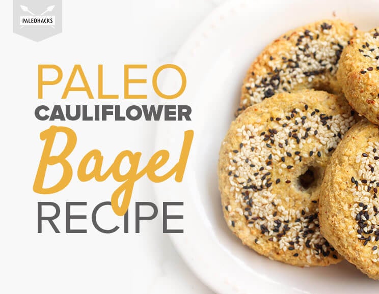 cauliflower bagel recipe title card
