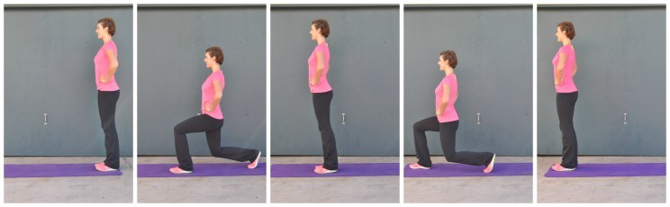 how to do a walking lunge