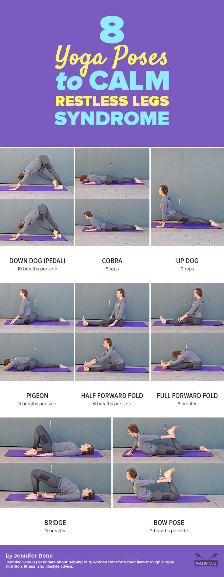 RLS yoga poses infographic