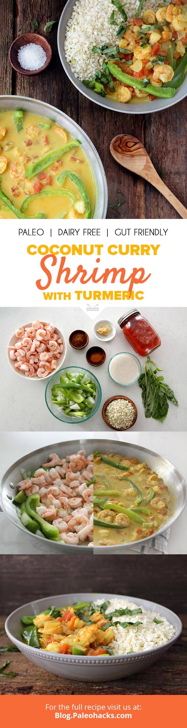 Coconut Curry Shrimp with Turmeric Recipe | Paleo, Egg Free