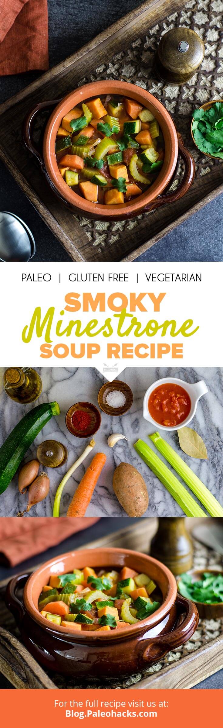 smoky minestrone soup pin