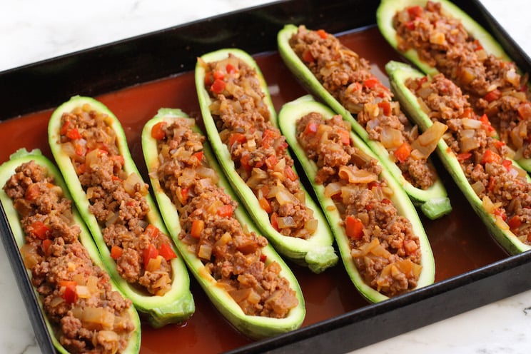 how to make stuffed zucchinis