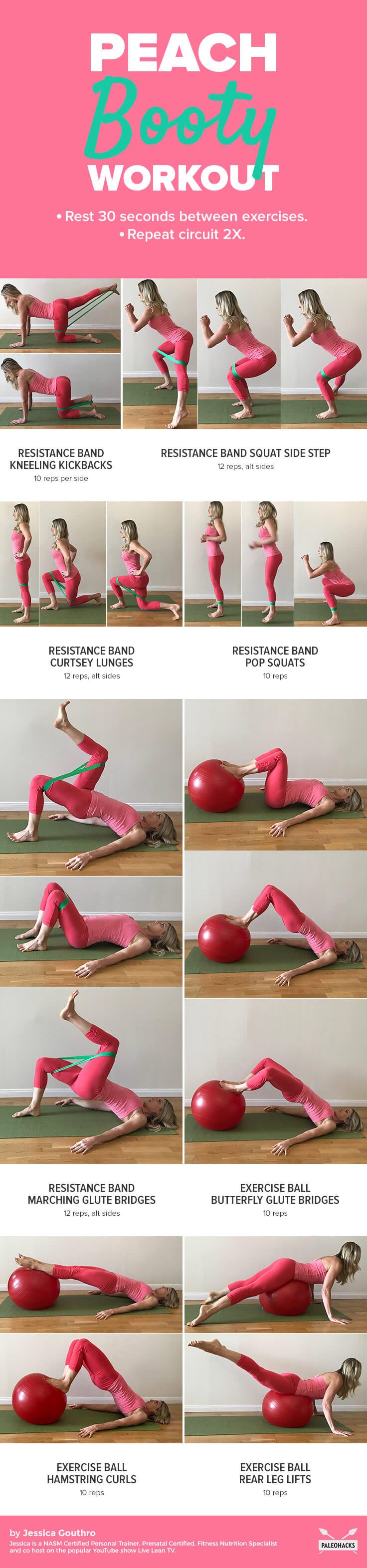peach booty workout infographic