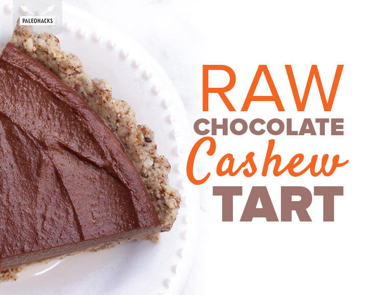 raw chocolate cashew tart