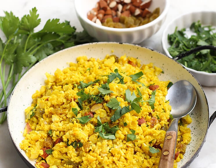 pilaf de arroz con coliflor imagen destacada