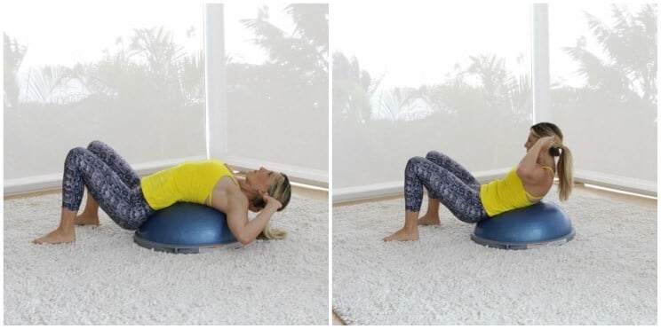 sit ups on a bosu ball