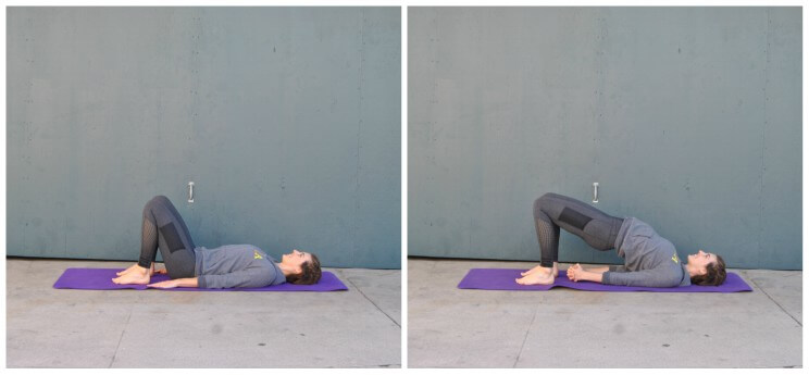 bridge yoga pose for restless legs