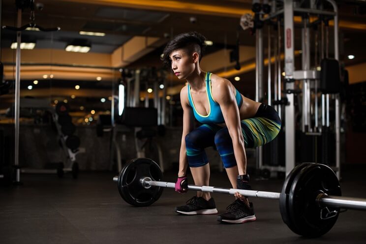 woman lifting weight