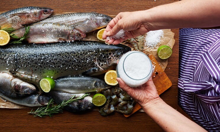 chef preparing fish