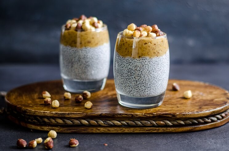 salted caramel chia seed pudding