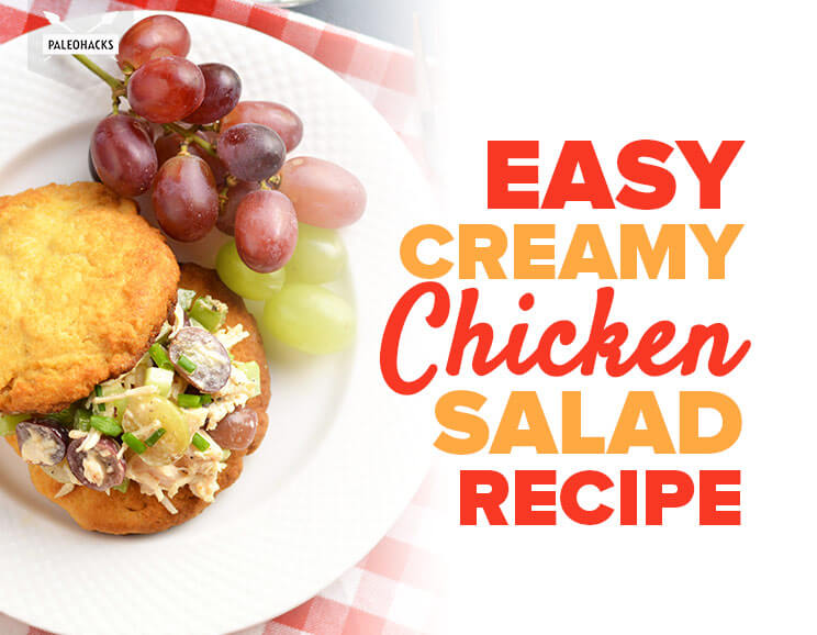 creamy chicken salad title card