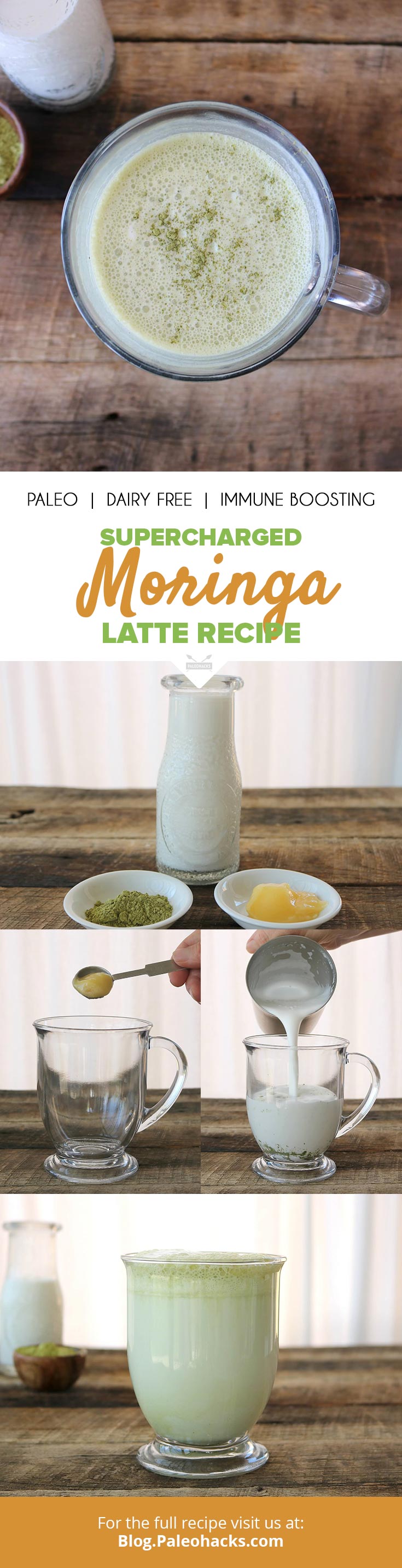 How to make a latte with moringa