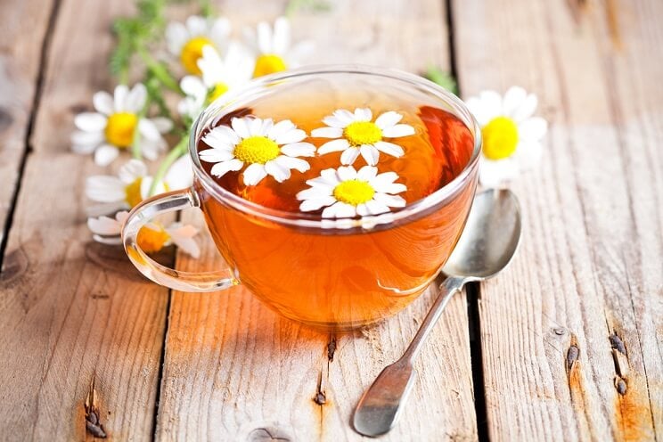 mug of chamomile tea