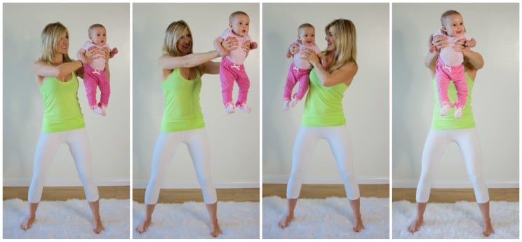 Arm workout with baby
