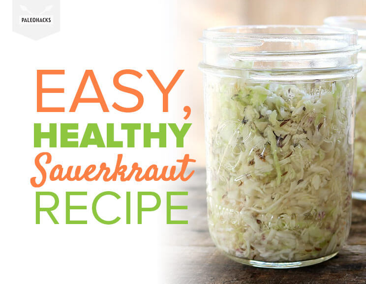 healthy sauerkraut recipe title card