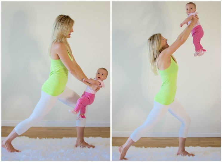 front raises with baby