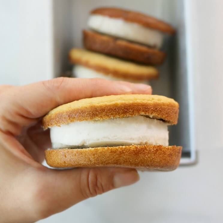 ice cream muffin sandwiches