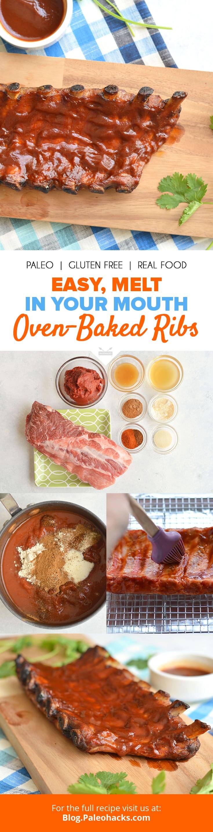 oven-baked ribs pin