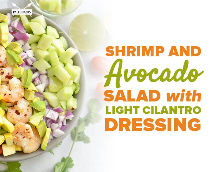 shrimp and avocado salad title card
