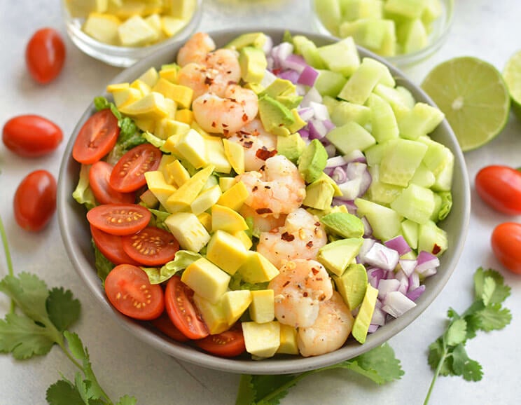 shrimp and avocado salad featured image