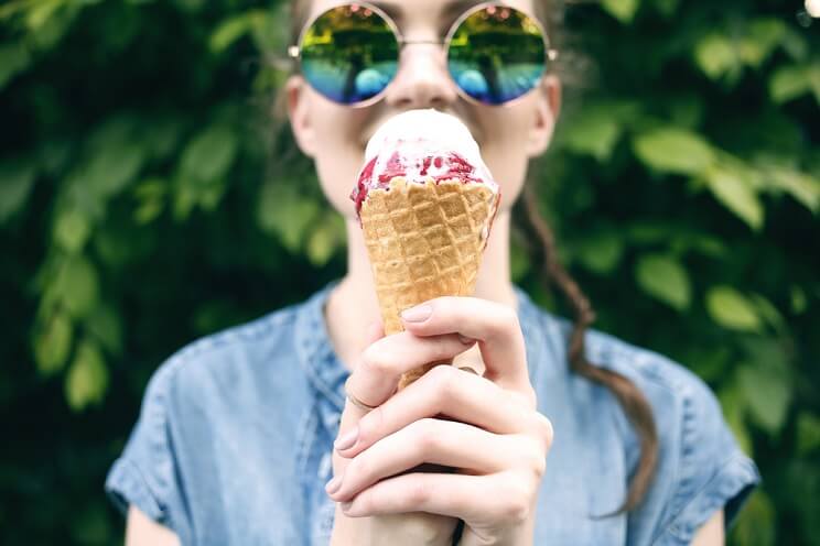 girl eating ice cream