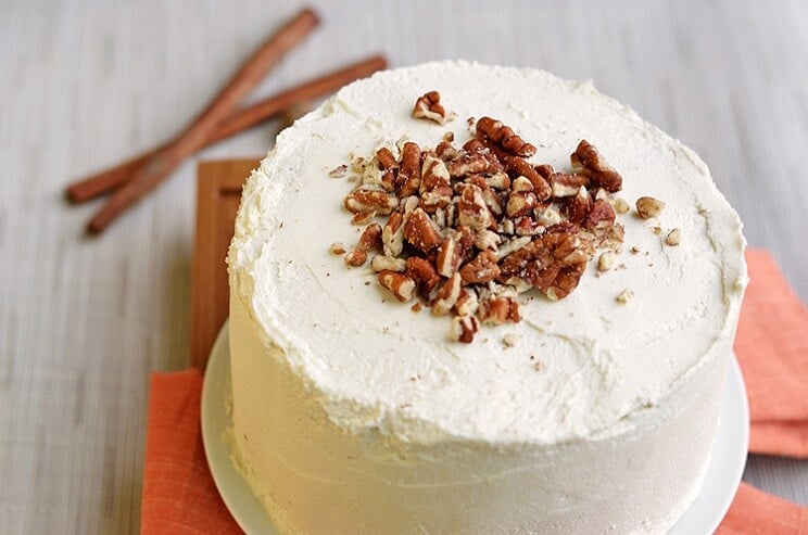 sweet potato cake with white chocolate frosting