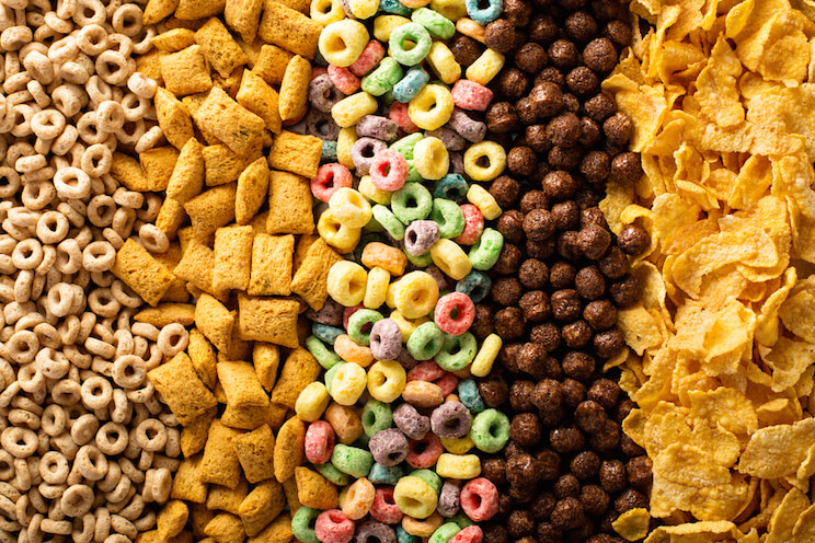 Unhealthy breakfast cereals