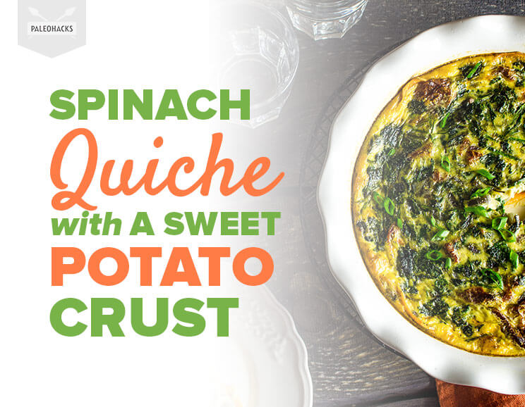 Spinach Quiche with a Sweet Potato Crust 3