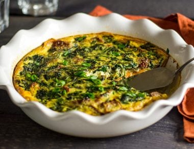 Spinach Quiche with a Sweet Potato Crust 2