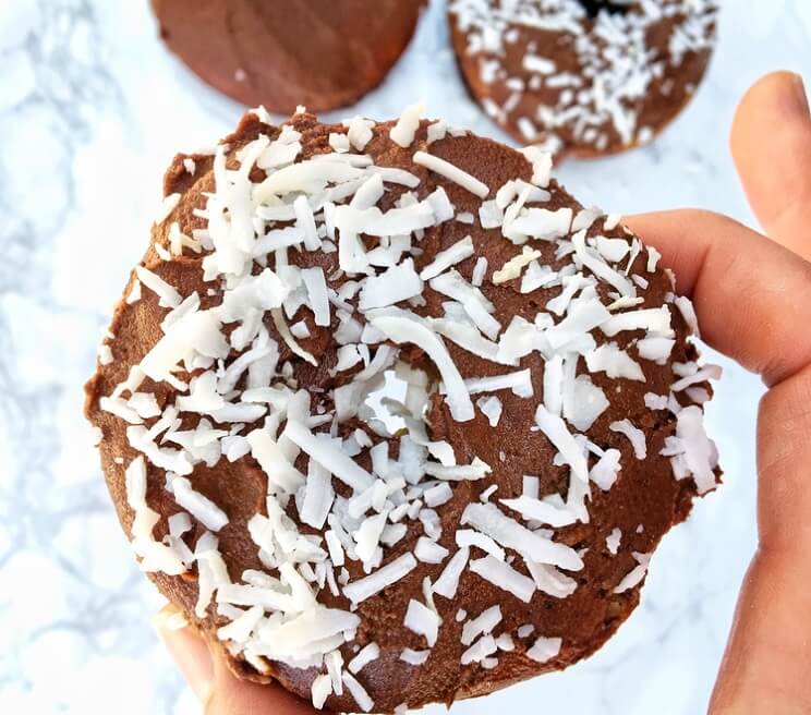 chocolate and coconut collagen donuts