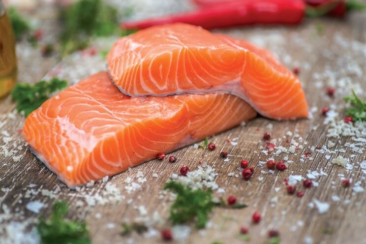 raw salmon