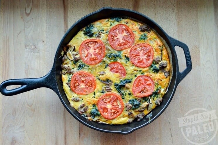 hearty spinach beef frittata