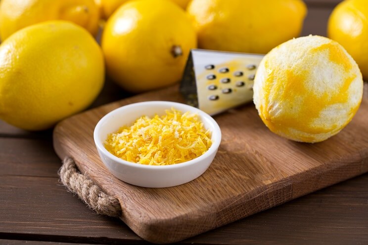 grated lemon peel