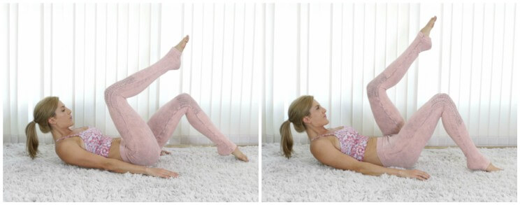 toe taps lower ab exercise