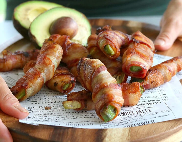 bacon-wrapped avocado fries featured image