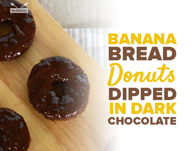 Banana Bread Donuts Dipped in Dark Chocolate