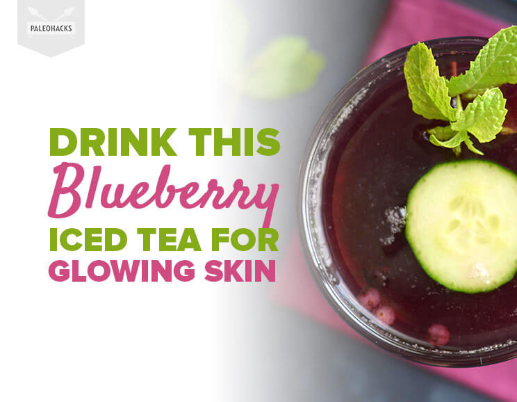 blueberry iced tea for glowing skin title card