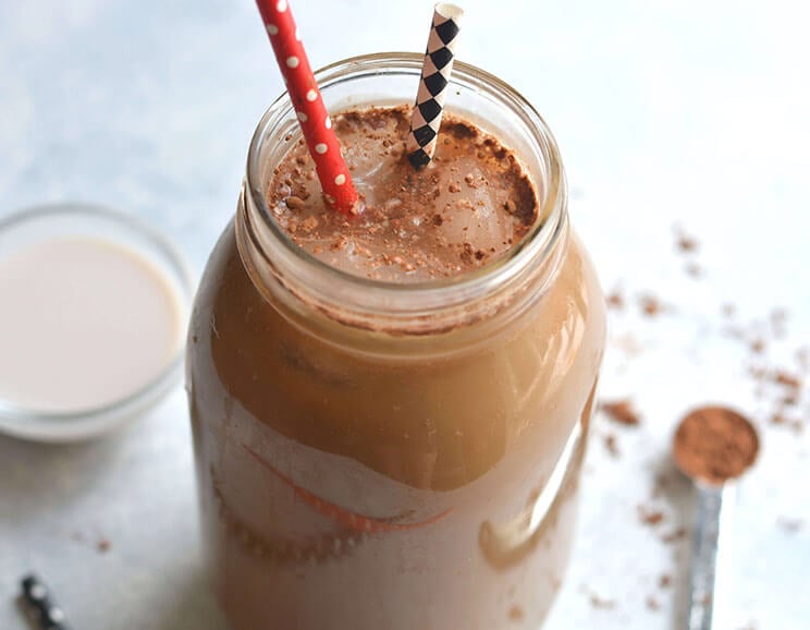 Do you normally get the jitters after your morning cup of joe? Try this No-Stress ’Shroom Iced Mocha packed with antioxidants and adaptogen properties!