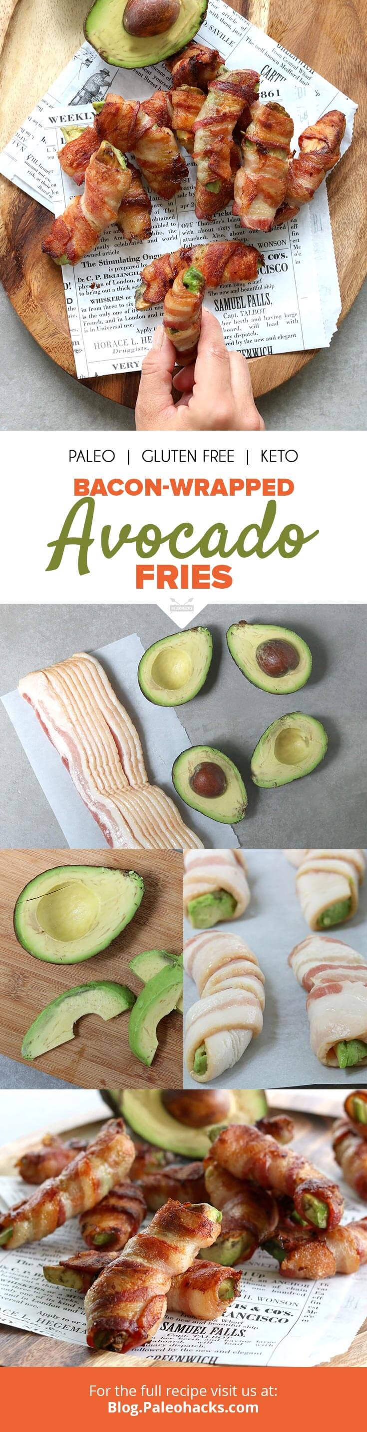 You’ve never tried avocado like this before. With a crispy bacon outside, and creamy center, these bacon-wrapped avocado fries are the perfect savory snack.