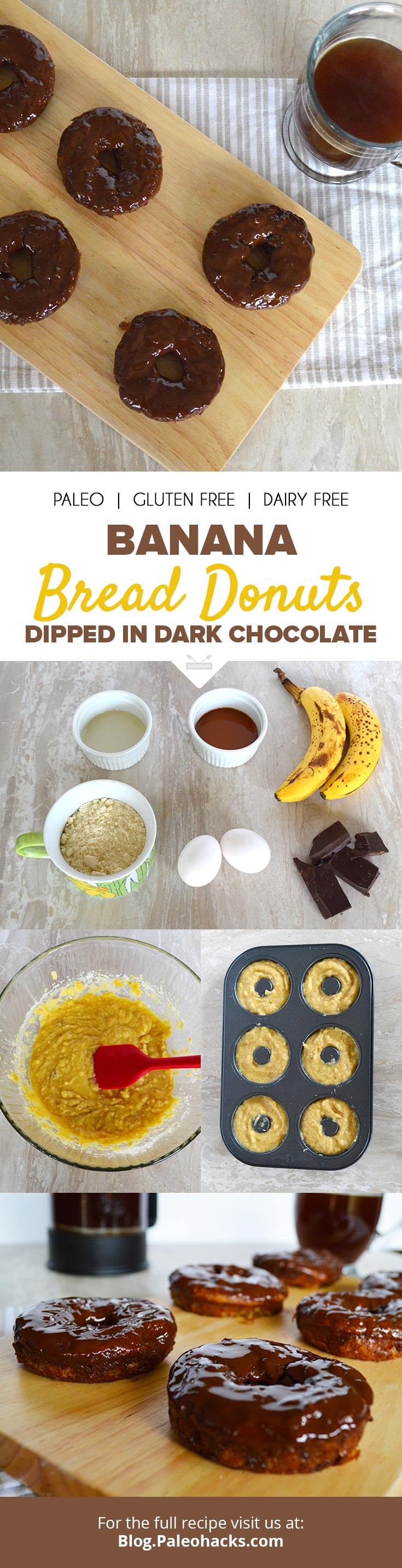 Craving a decadent, clean-eating breakfast? These chocolate-glazed banana bread donuts are the moistest, cakiest treats we’ve ever tried.
