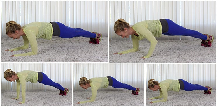 plank press-up exercise
